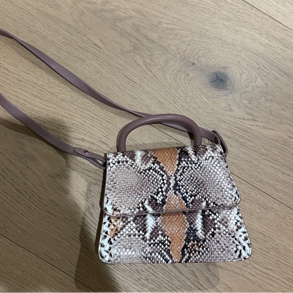 Snakeskin Pattern Mini Crossbody Bag